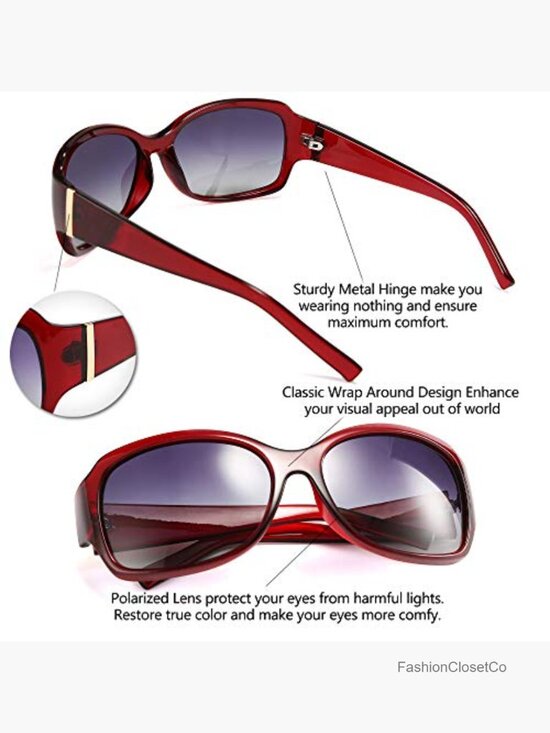 Vintage Wrap Around Polarized Sunglasses UV400 Protection Oversized Unisex main image 6